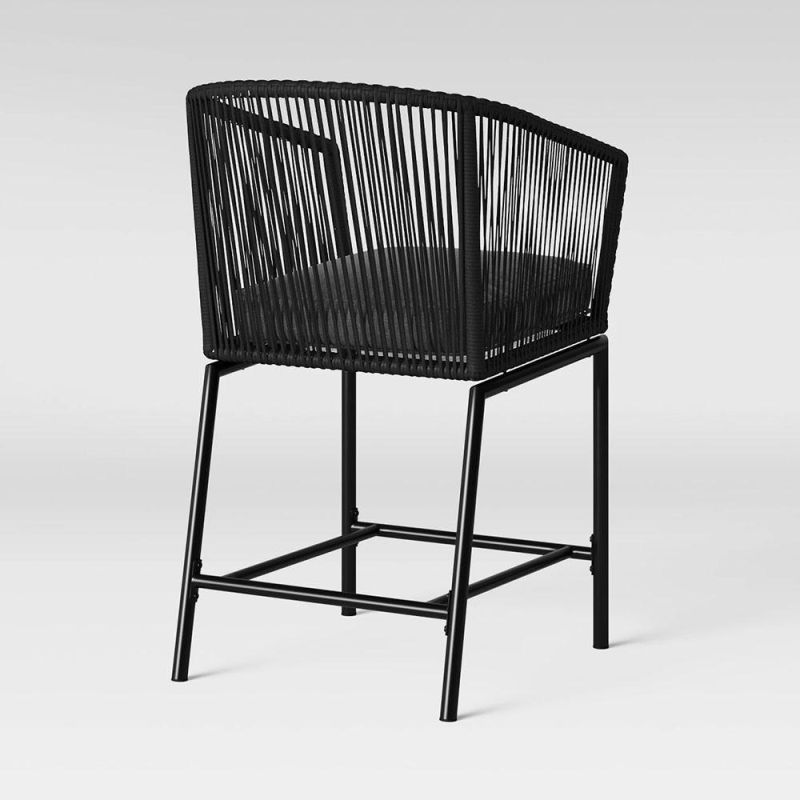 Hot Selling Outdoor Furniture Modern Garden Home Resort Hotel Leisure Black Dining Chair