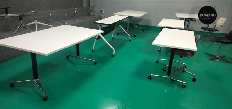 Rectangle Table Base Sandy Texture Office Table 2 Legs Aluminum Base Banquet Furniture