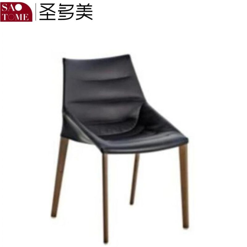 Modern Restaurant Furniture Black Leather Dining Chair