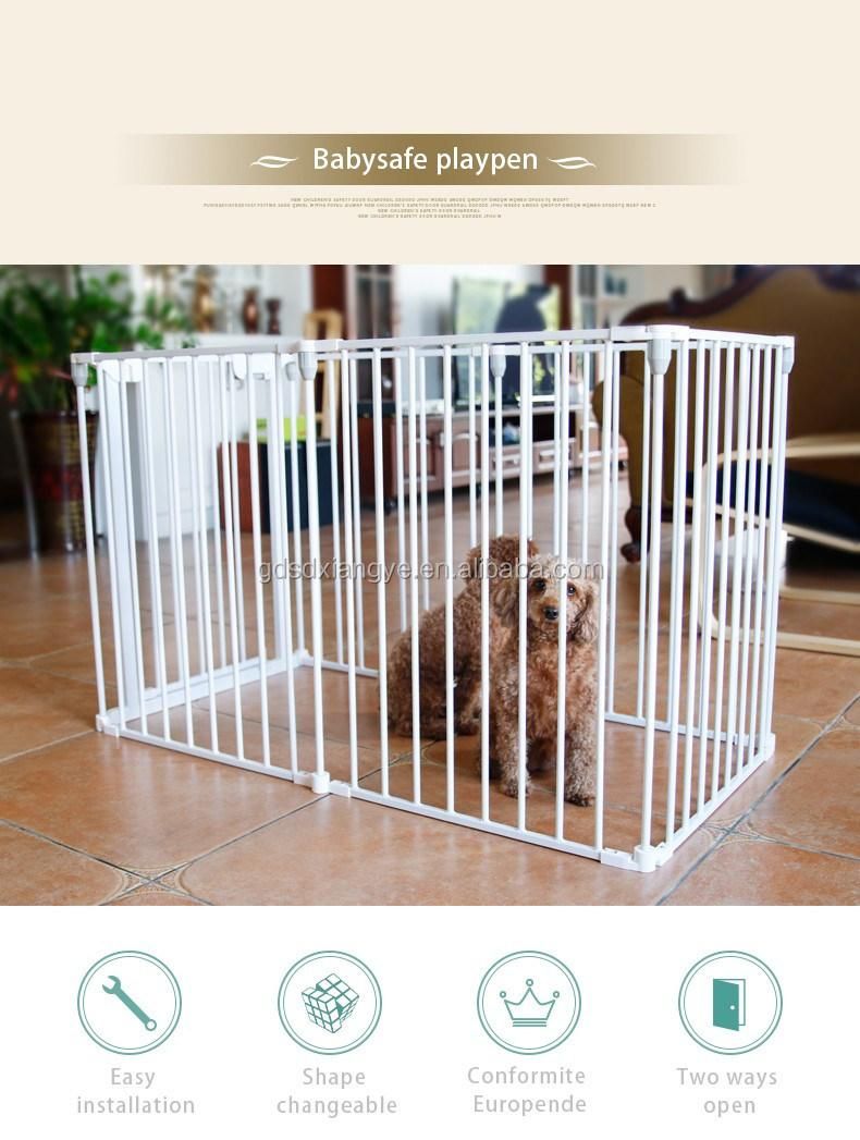 Foldable Metal Playpen with Soft Cotton Mat for Kids