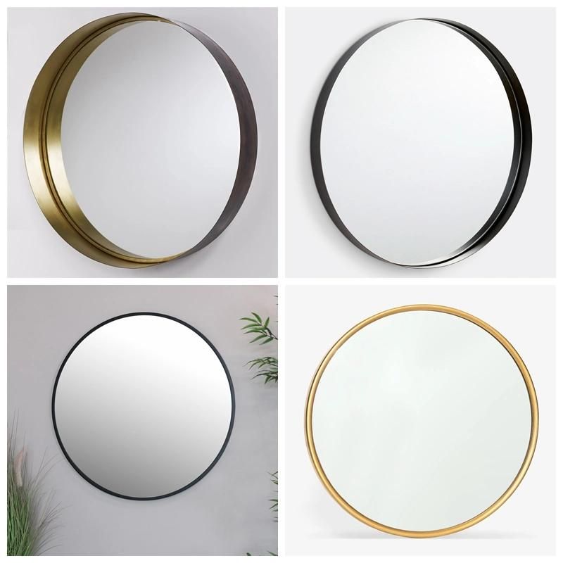 Concise Style Home Furniture Wall Mounted Decorative PS Aluminum Metal Framed Bathroom Mirror