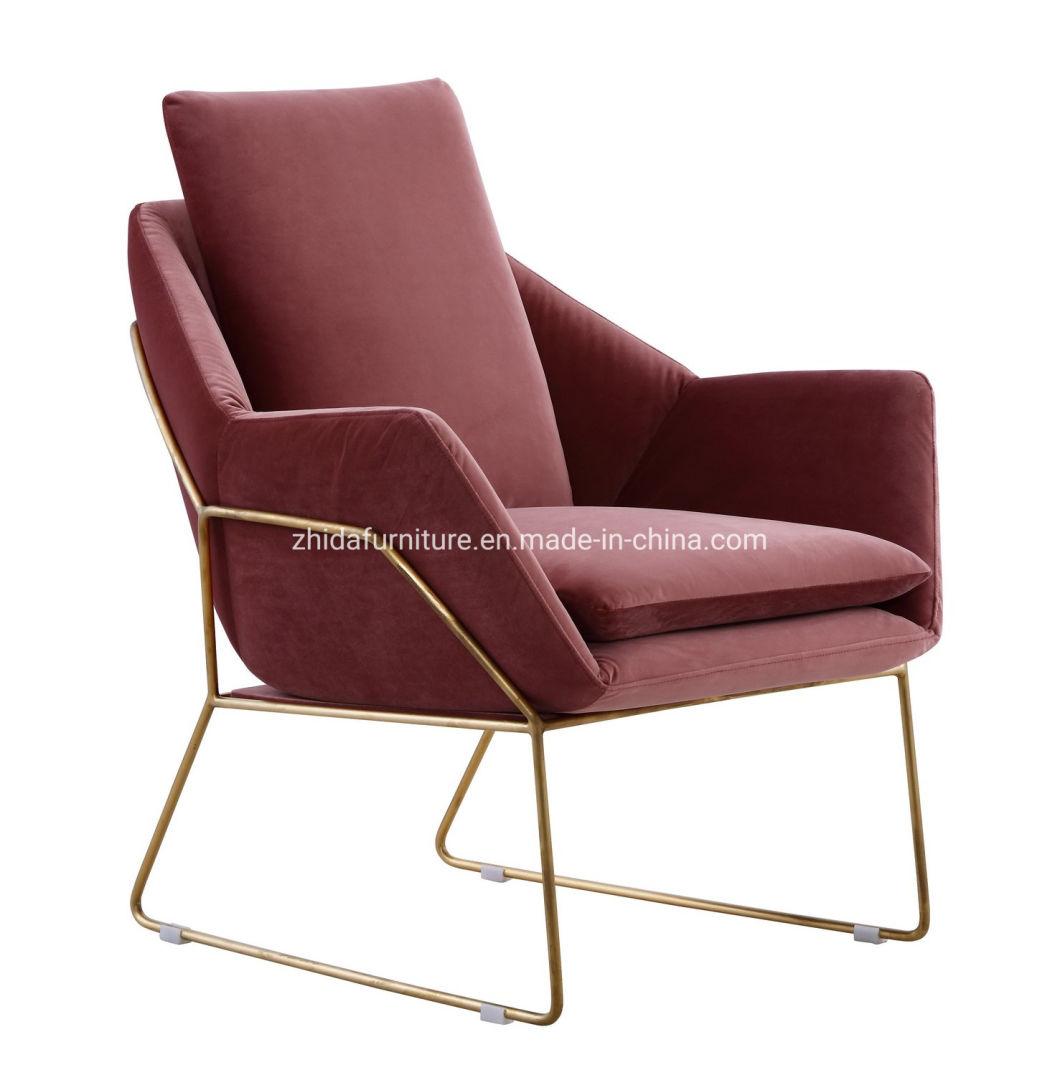 Metal Fabric Coffee Shop Restaurant Dining Chair for Living Room