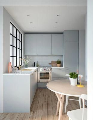 Flat Apartment Smart PVC Membrane Modern Frameless Quartz Stone Espresso Complete Kitchen Units Kitchen Cabinet Designs