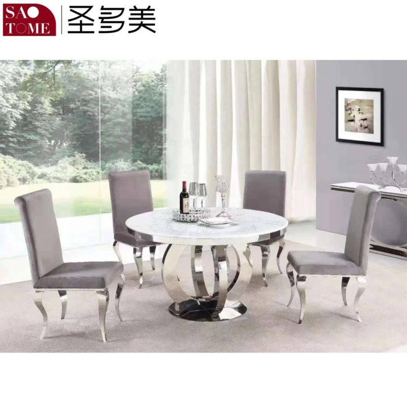 Simple Stainless Steel Black Dining Furniture Dining Chair