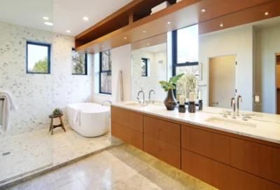 Ready Made Wall Mount Design High Quality Flat Bathroom Carcass Vanity Cabinets Foshan