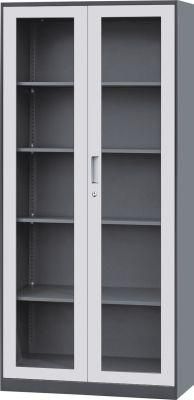 Modern Classic Full Height Glass Swing Door Steel Premium Slim Cabinet