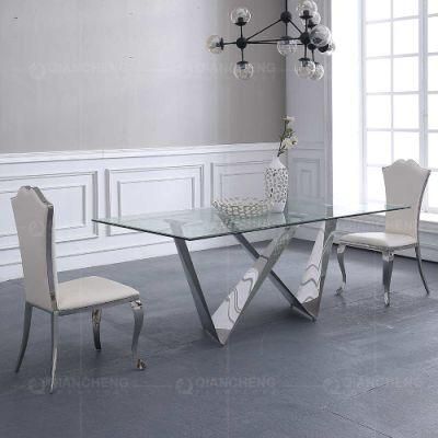 Modern Stainless Steel Dinner Room Furniture Dining Chairs and Tables