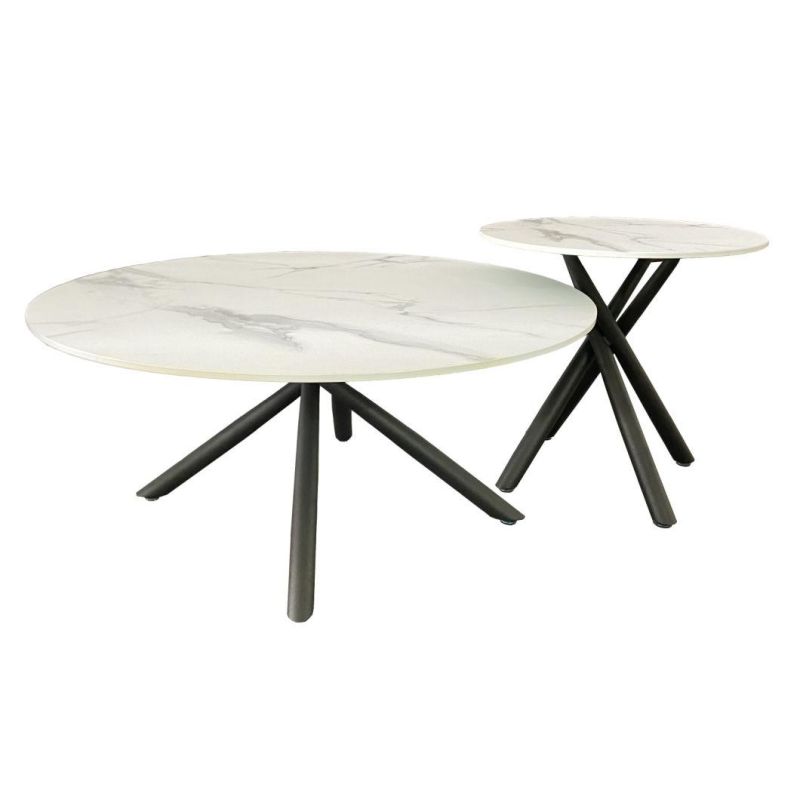 Factory Direct Wholesale Round White Marble Top Coffee Table