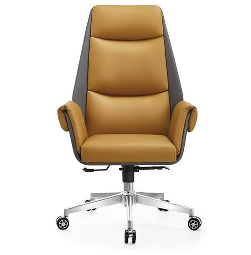 Wholesale High Back Armrest Revolving Soft Office Leather Chair