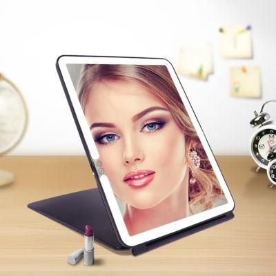 Popular Professional Plastic Standing Portable Desk LED Makeup Mirror