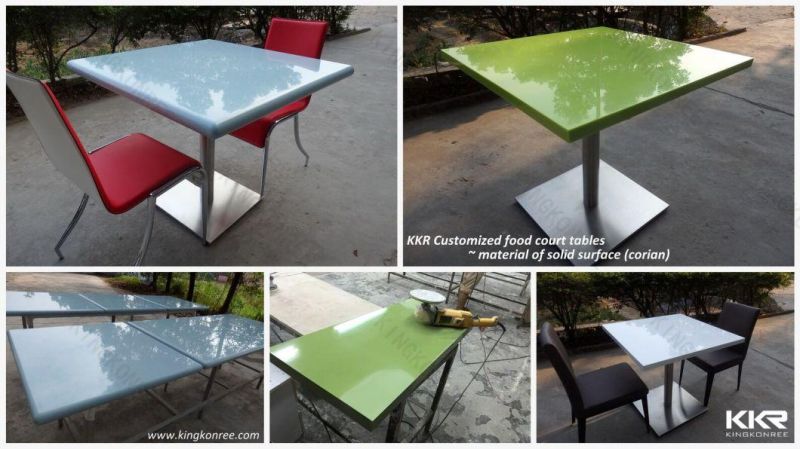 Kkr Artificial Stone Restaurant Dining Table and Chair