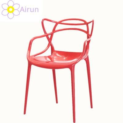 Outdoor Furniture Stackable Colorful Plastic Cafe Chairs with Tree Back