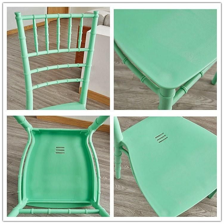 Wholesale Cheap PP Chiavari Tiffany Bamboo Chair Plastic Party Rental Chair for Wedding