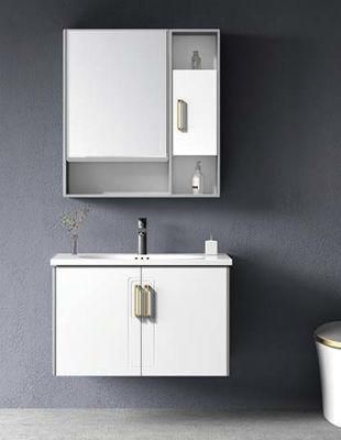 China Factory Wholesale Floor Standing Bathroom Cabinet Modern and Simple Vanity