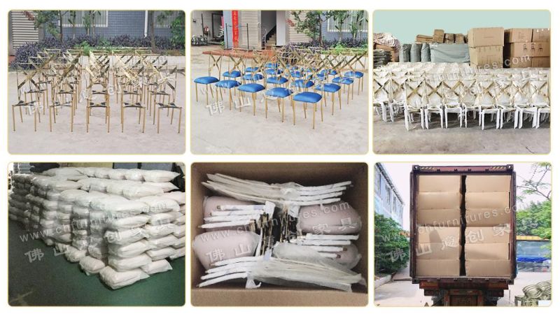 Hyc-Ss62A Foshan Cross Back Restaurant White Wedding Chairs for Sale