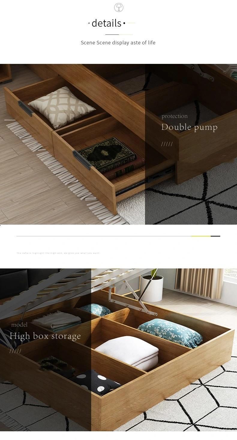 Modern Home Furniture Queen King Size Bunk Wood Frame Beds