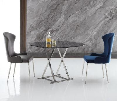 Contemporary Metal Hotel Sunlink Restaurant Glass Dinner Table Chair Dining Room Furniture