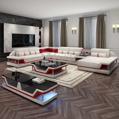 Italian Modern Design Home Lounge Sectional Leather Sofa Furniture