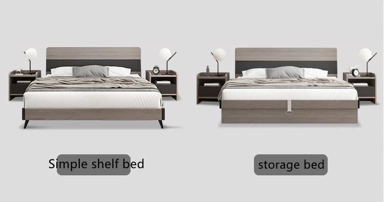 White Mixed Wood Color Modern Design Hotel Apartment Bedroom Furniture with Wardrobe