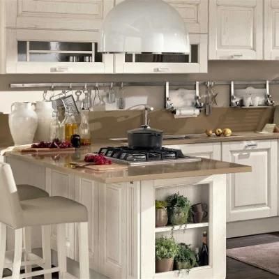 Modern Furniture New Design High Quality White Solid Wood Simple Style Kitchen Cabinet Kitchen Furniture