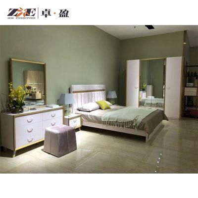 MDF Wooden Home Furniture Supplier Fabric Design Bedroom Set