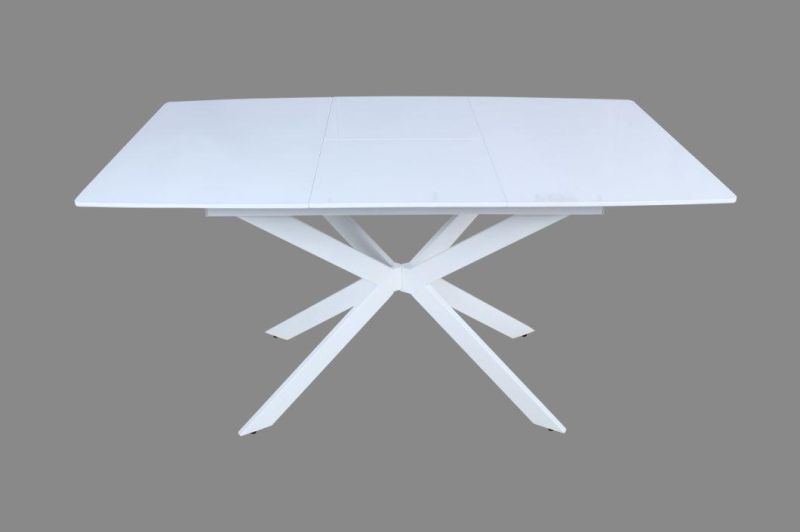 Wholesale Home Dining Room Furniture MDF Gloss Painting Top Extendable Dining Table