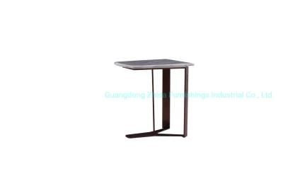 Gray Marble Top Tea Table Side Table