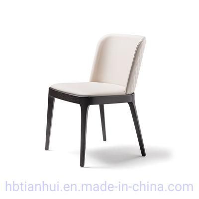 Modern Furniture Dining Chair/High Density Sponge/Ash Wood Base/Back of a Chair Between Cotton Process