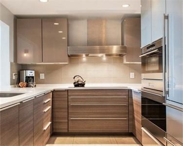 Modern U Shaped Freestanding Modular Scratch Resistant Melamine Kitchen Cabinet