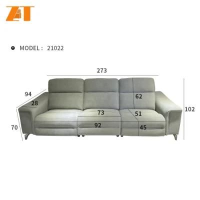 Hot Sale Custom Modern Living Room Furniture Design Fabric Sectional Recliner Sofa Sets