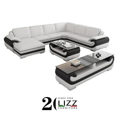 Modern Sofa Furniture Set Leisure Home Sectional Leather Corner Sofa