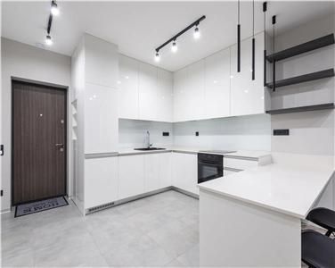 Minimalist Custom High Quality Pure White MDF PVC Kitchen Cabinet