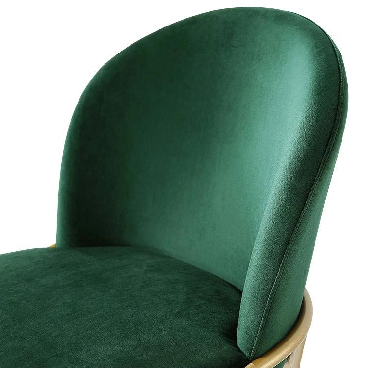 Furniture Modern Furniture Chair Home Furniture Wood Furniture Popular Design Midcentury Modern Leisure Emerald Green Velvet Fabric Upholstered Dining Chair