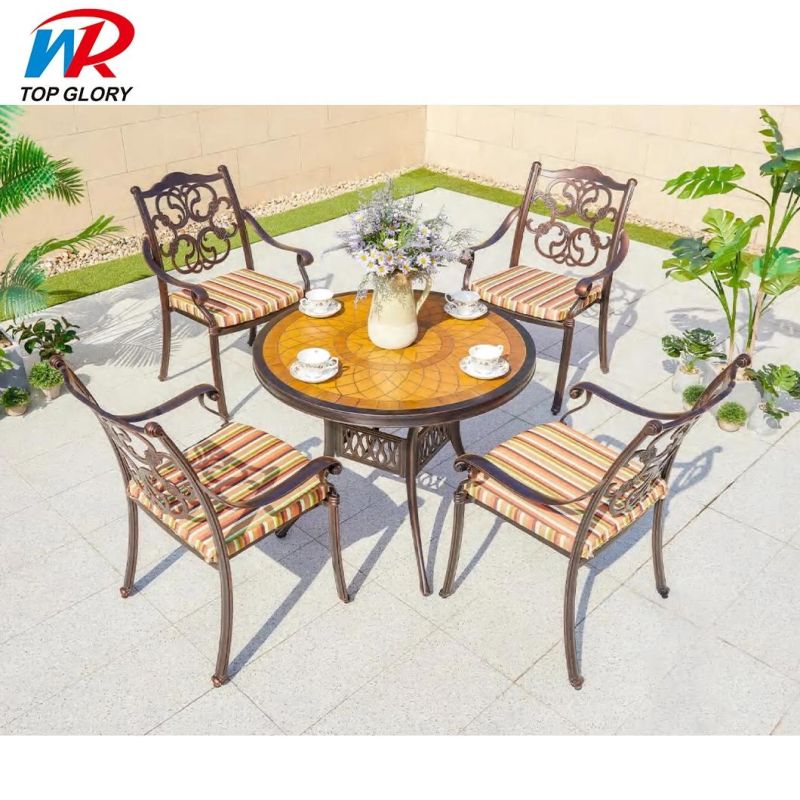 Outdoor Garden Decoration Durable Cast Aluminum Table