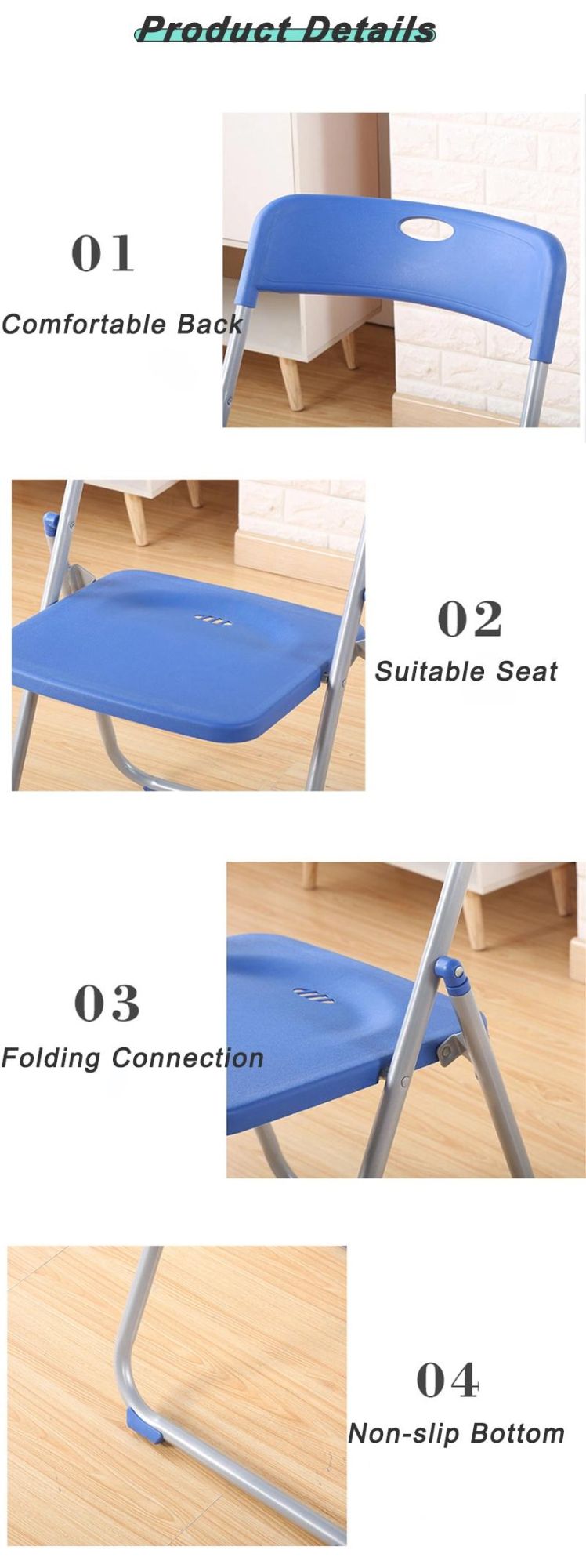 Wholesale Outdoor Garden Furniture Portable Plastic Camping Silla Beach Steel Frame Folding Chair
