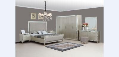 Competitive Price MDF Bedroom Sets Furniture with Mirror Decoration