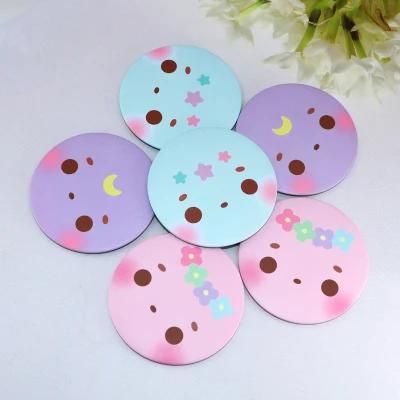 Custom Print Logo Cute Tinplate Pocket Round Mini Mirror for Makeup Small Vanity Mirror