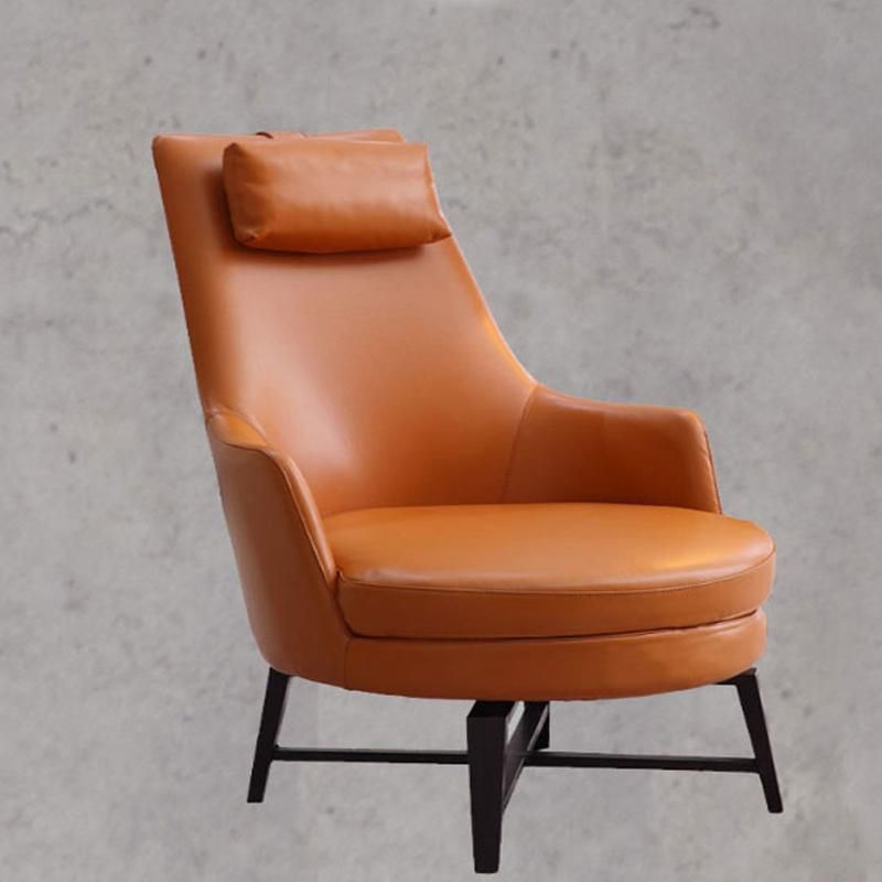 Italian Style Luxury Modern Fabric High Back Hotel Living Room Solid Wood Lazy Stylish Leisure Chair