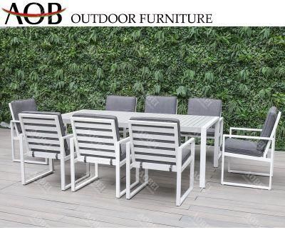 Modern Outdoor Garden Restaurant Patio Home Hotel Villa Aluminum Dining Set Chair Table Furniture