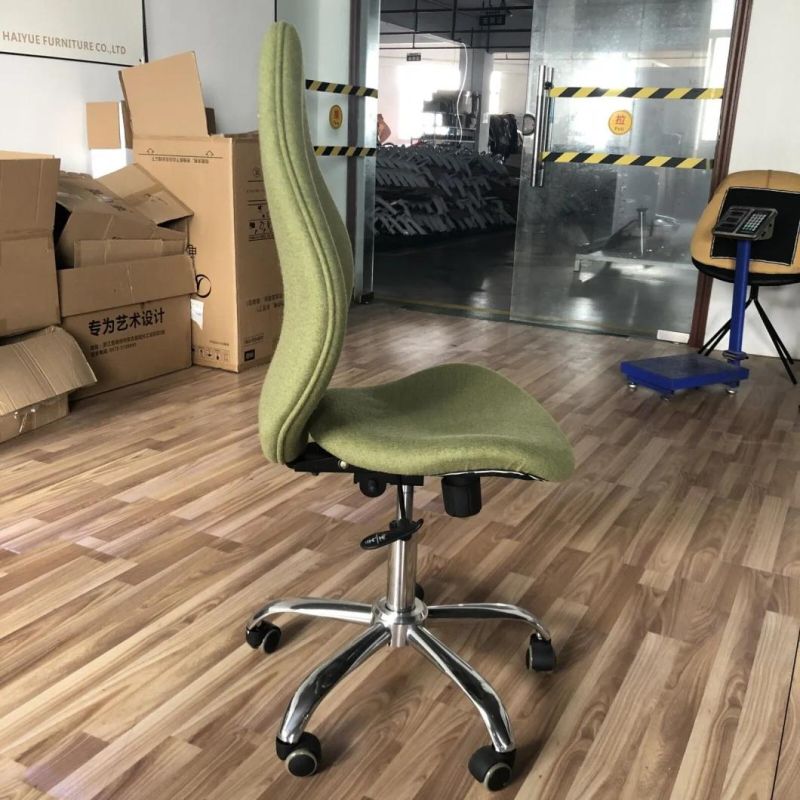 Adjustable Height Green Ergonomic Office Saddle Stool Chair with Backrest