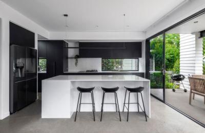 Custom Renovation Custom New Design Kitchen Sinks with Cabinet Black Joinery Hot Sales L-Shaped Kitchen Cabinets Australia