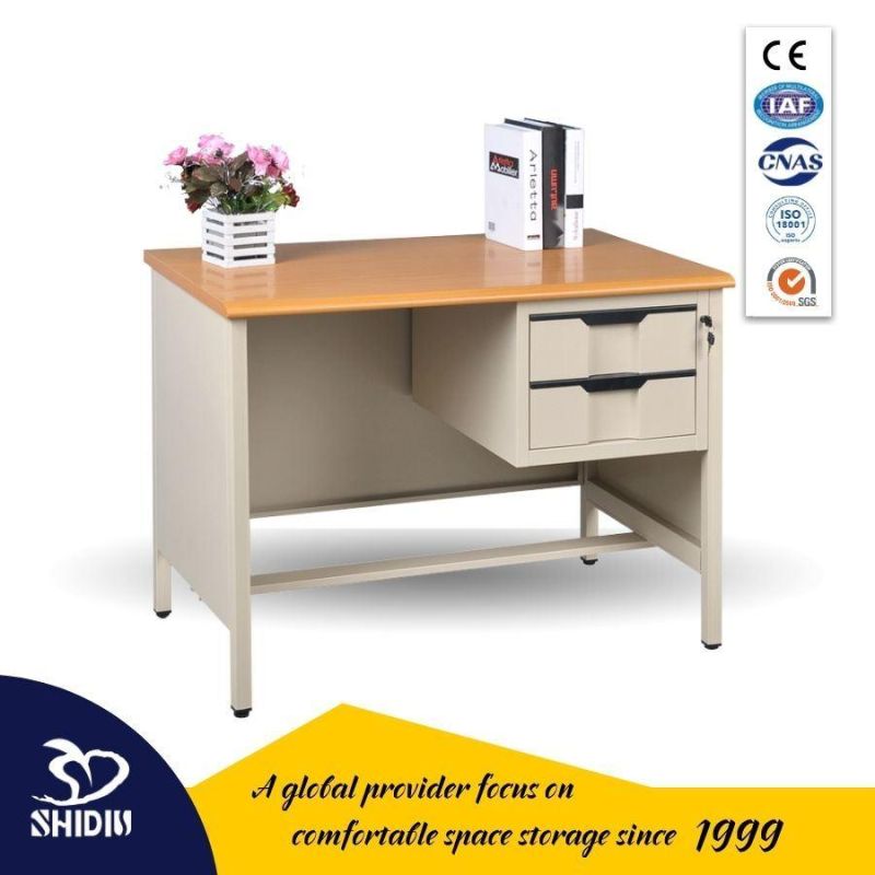 Office Cumputer Desk Knock Down Metal Office Table Executive Desk with Drawer and Cabinet