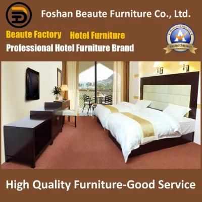 Customized Made Wooden King Size Fabric Headboard Double Beds Hotel Furniture for Gulf Area