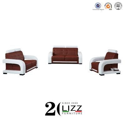 Italy Modern Leather Furniture Sectional Sofa Couch