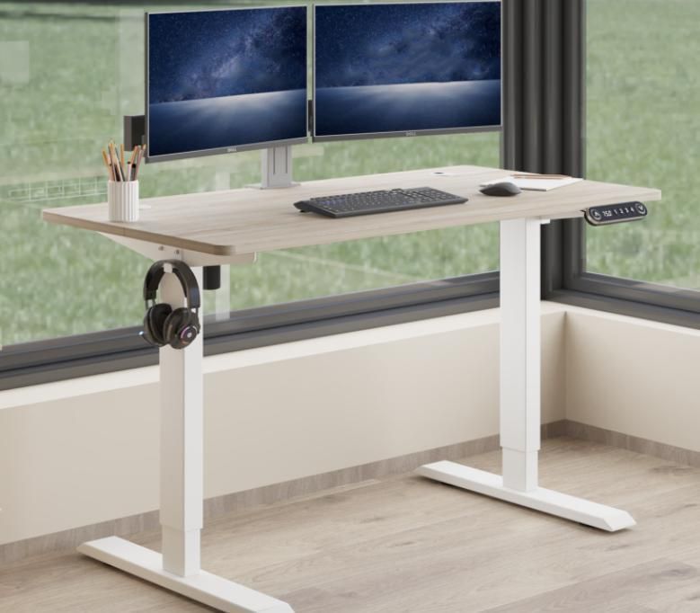 Electric Standing Desk, Height Adjustable Table, Ergonomic Home Office Furniture with Splice Board