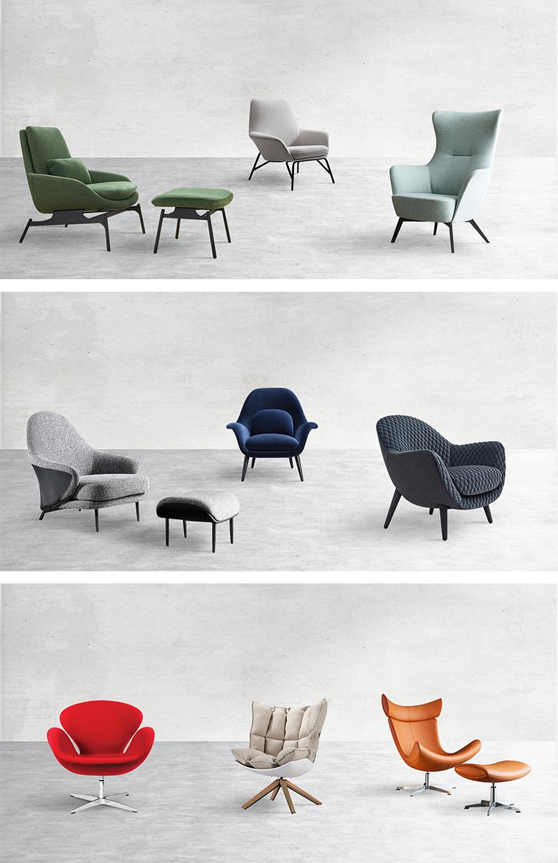 Modern Home Furniture Blu DOT Field Lounge Chair for Living Room
