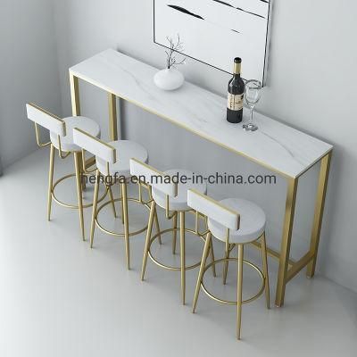 Modern Cafe Restaurant Metal Golden Furniture Bar Chairs