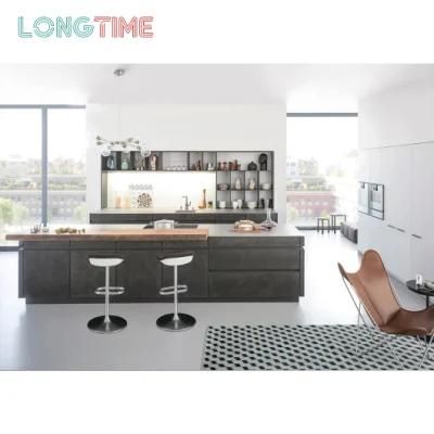 China Manufacturer Modern Veneer Finish High End Customized Kitchen Furniture Cabinet