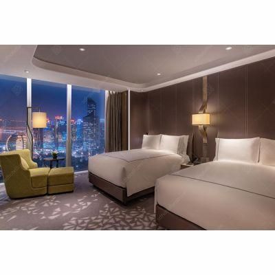 Dark Color Covered with PU Leather Simple Hotel Room Furniture