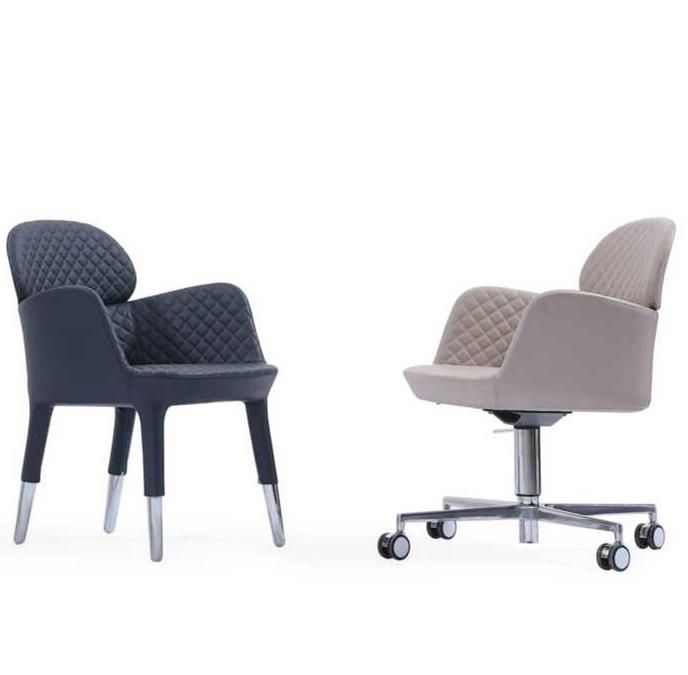 Luxury Moulded Foam Cafes Dining Chair with Castors